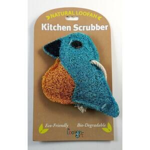 Kitchen Scrubber Pad 100% Natural Loofah, Eco-Friendly, Biodegradable, Bird